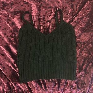 Black Sweater Tank Top